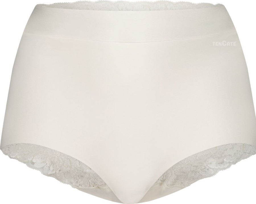 Dames Ten Cate Maxi Slip | Ten Cate Dames Secrets High Waist Brief Lace Off White 1056