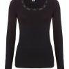 Dames Ten Cate Shirt Met Lange Mouwen | Ten Cate Dames Thermo Lace Longsleeve Zwart 090