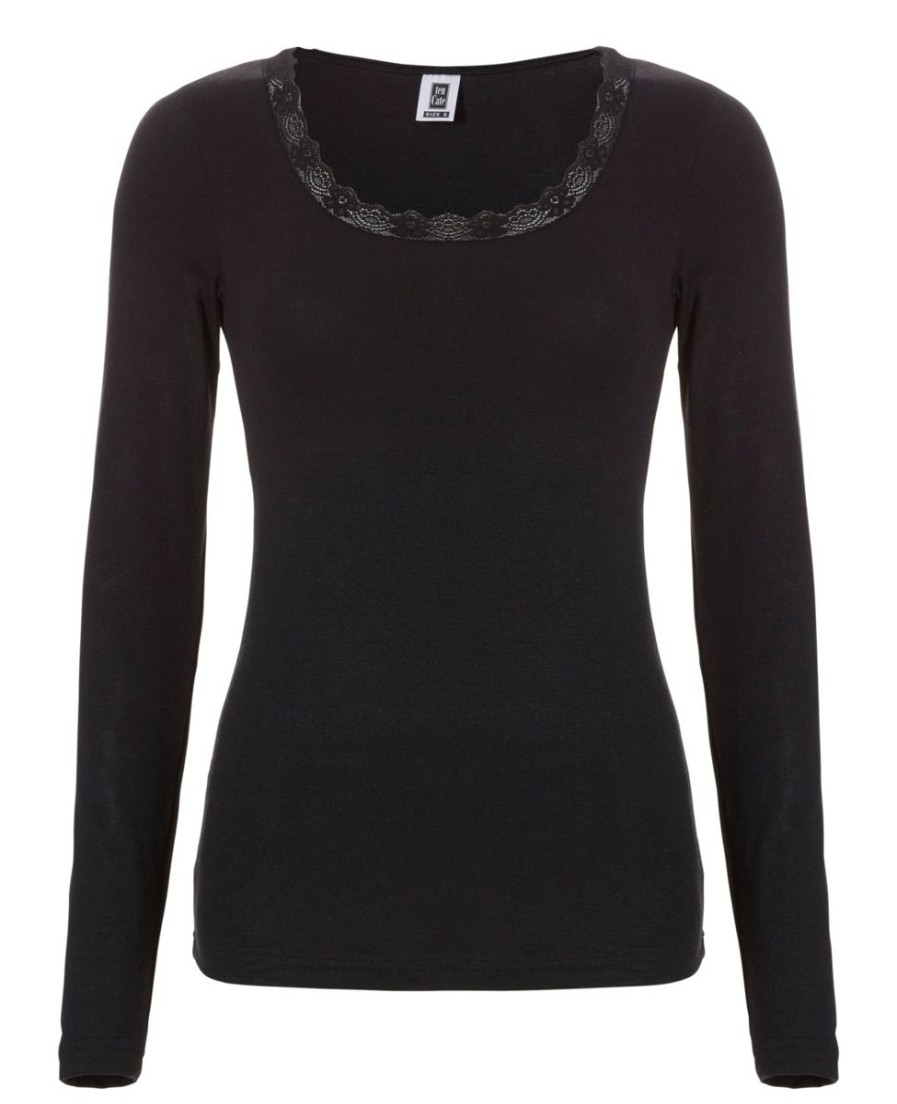 Dames Ten Cate Shirt Met Lange Mouwen | Ten Cate Dames Thermo Lace Longsleeve Zwart 090