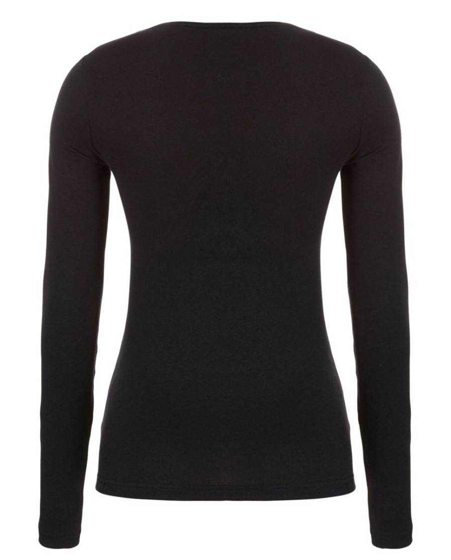 Dames Ten Cate Shirt Met Lange Mouwen | Ten Cate Dames Thermo Lace Longsleeve Zwart 090