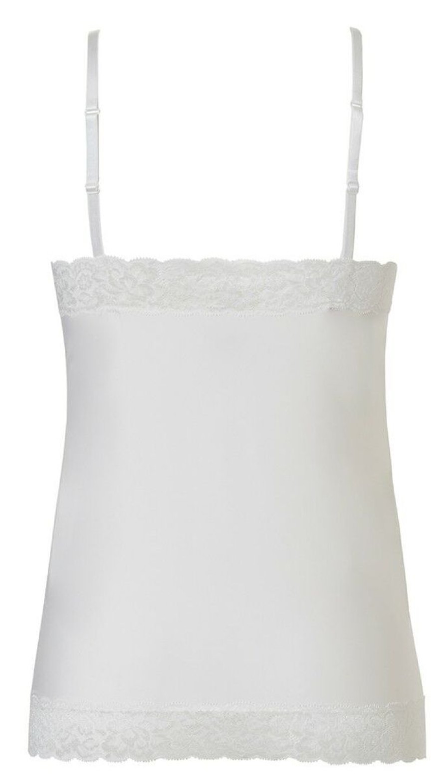 Dames Ten Cate Hemd Met Smalle Bandjes | Ten Cate Dames Secrets Spaghetti Lace Top Off White 1056