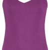 Dames Ten Cate Hemd Met Smalle Bandjes | Ten Cate Dames Secrets Spaghetti Top V-Neck Purple 1595