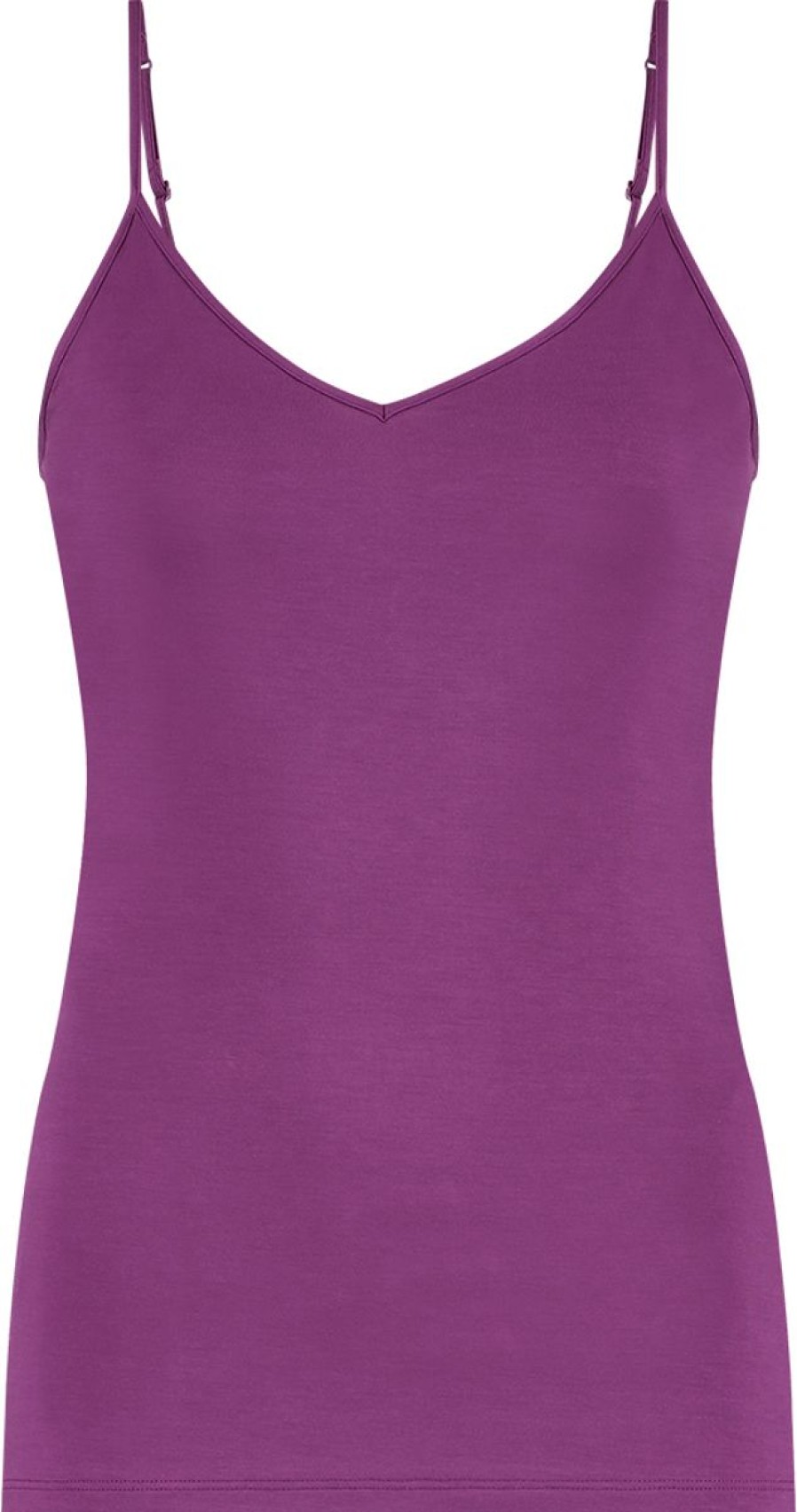 Dames Ten Cate Hemd Met Smalle Bandjes | Ten Cate Dames Secrets Spaghetti Top V-Neck Purple 1595