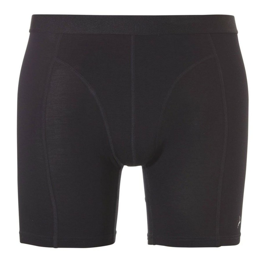 Heren Ten Cate Boxershorts | Ten Cate Heren Bamboo 2-Pack Short Long Zwart 090